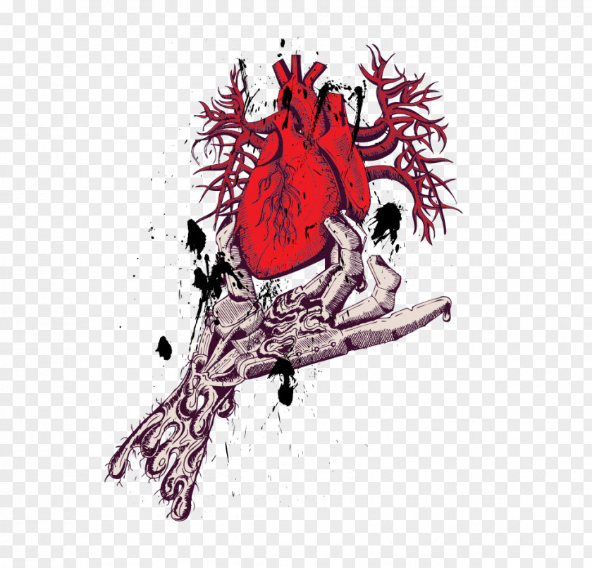 Vector Illustration Heart T-shirt PNG