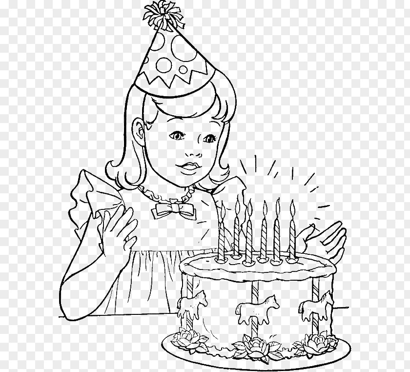 Birthday Cake Coloring Book Party Happy To You PNG