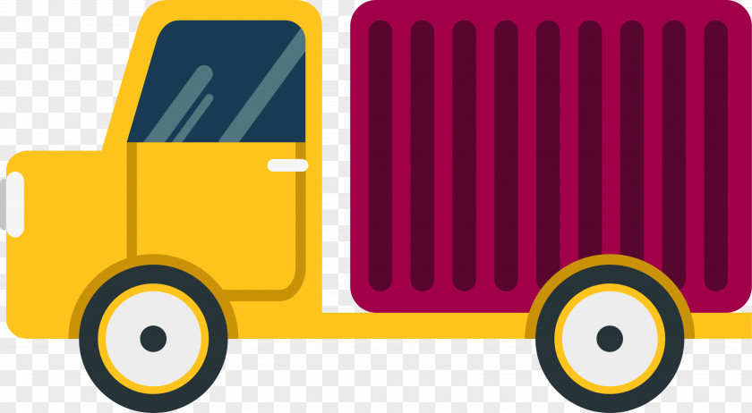 Cartoon Delivery Car PNG