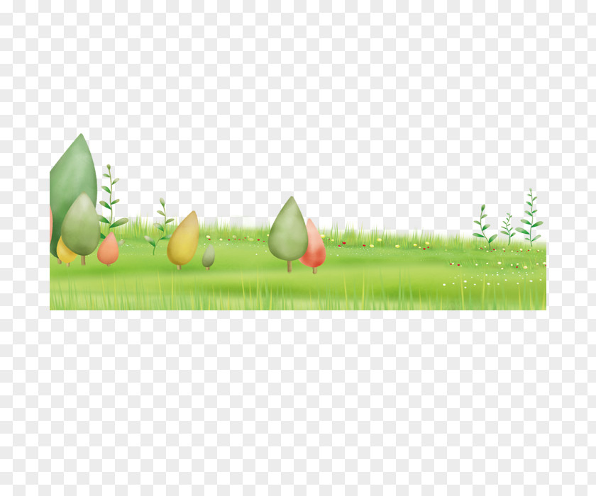 Green Grass Trees Lawn Tree PNG