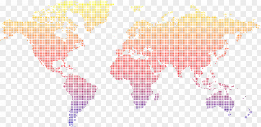 Dotted Line Globe World Map PNG