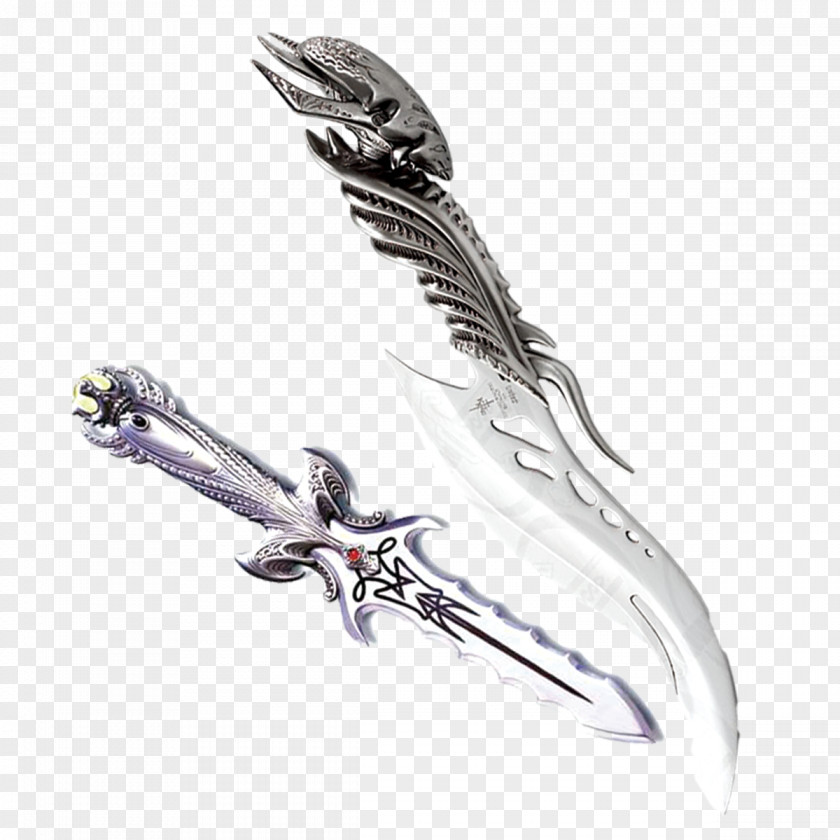 Exquisite Silver Dagger U5147u5668 PNG