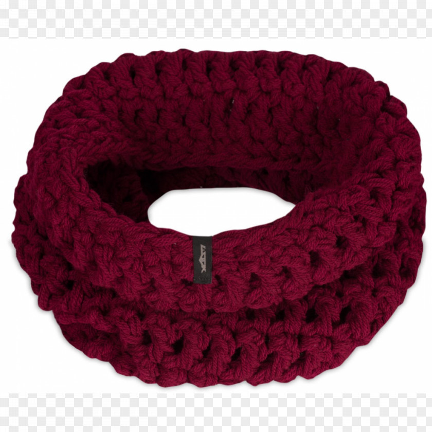 Neckerchief Scarf Wool Crochet Magenta PNG