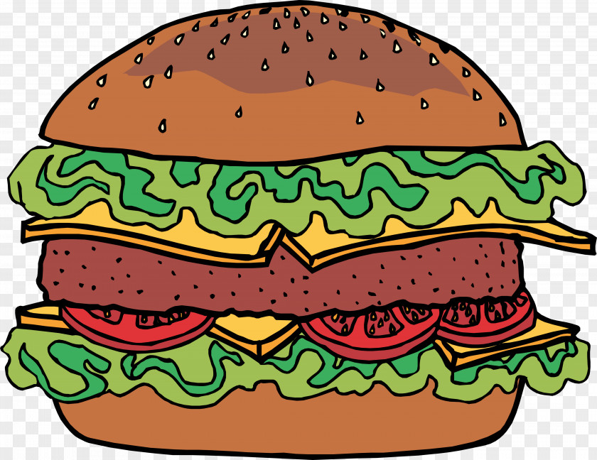 Breakfast Sandwich Ham And Cheese Junk Food Cartoon PNG