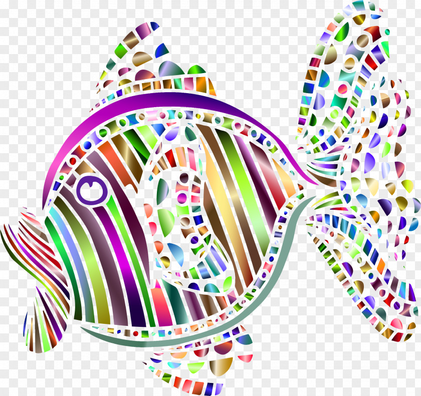 Colorful Abstract Food Party Supply Fish PNG