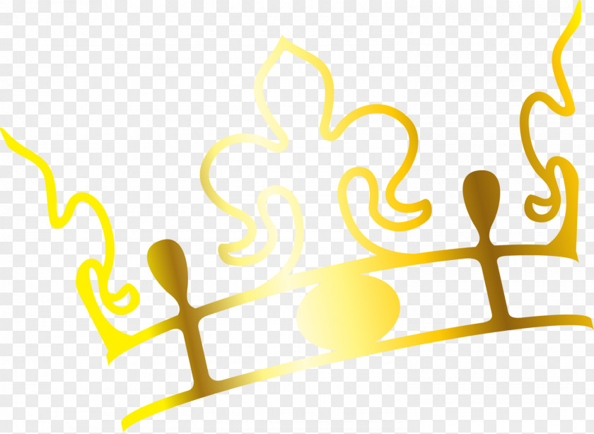 Golden Glitter Crown Logo Clip Art PNG