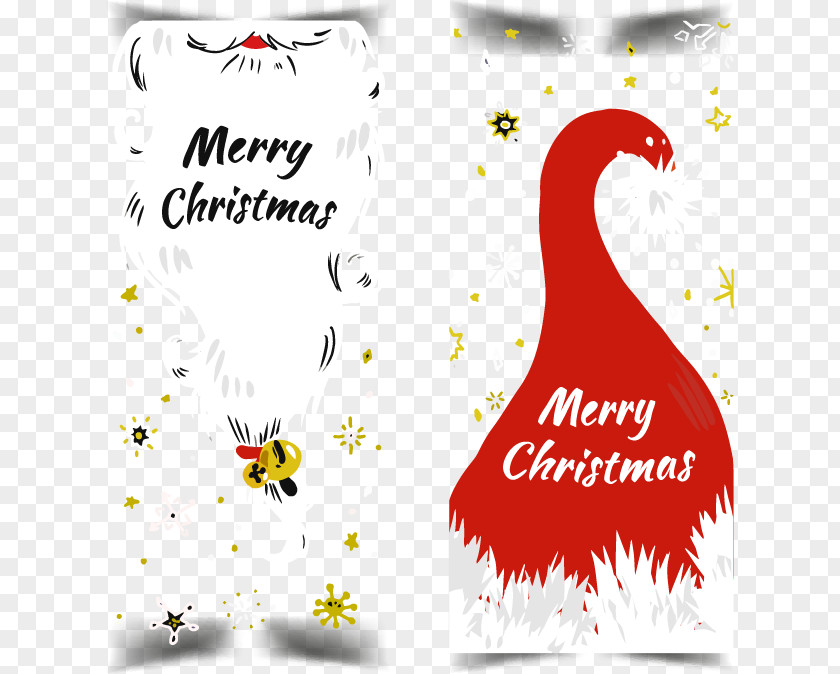 Hand-painted Christmas Cards Santa Claus Tree Card PNG