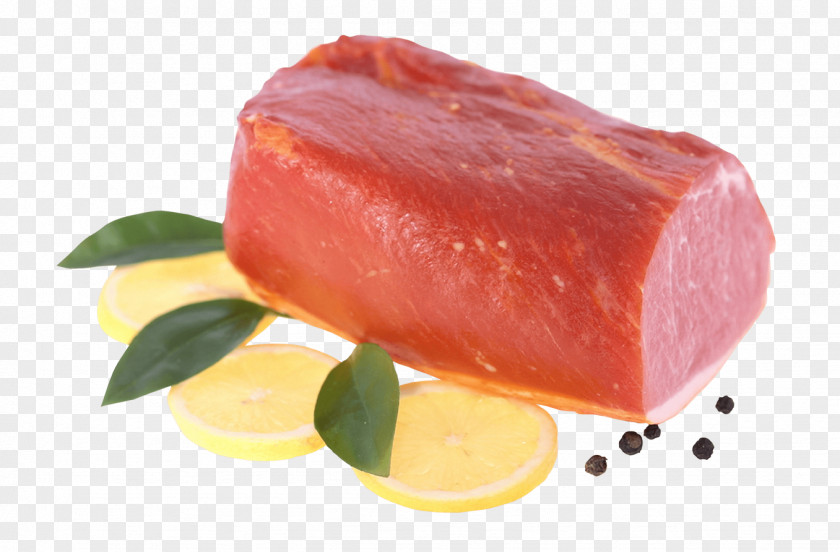 Piece Of Pork With Lemon Ham Bresaola Meat PNG