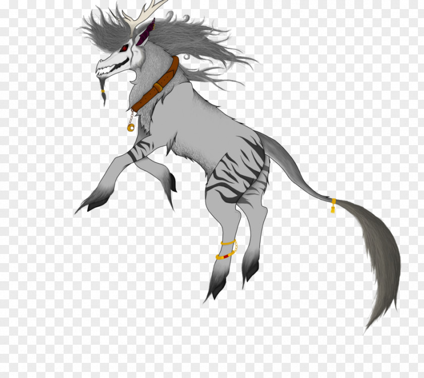 Wolf Spirit Mustang Feather Fauna Unicorn Cartoon PNG