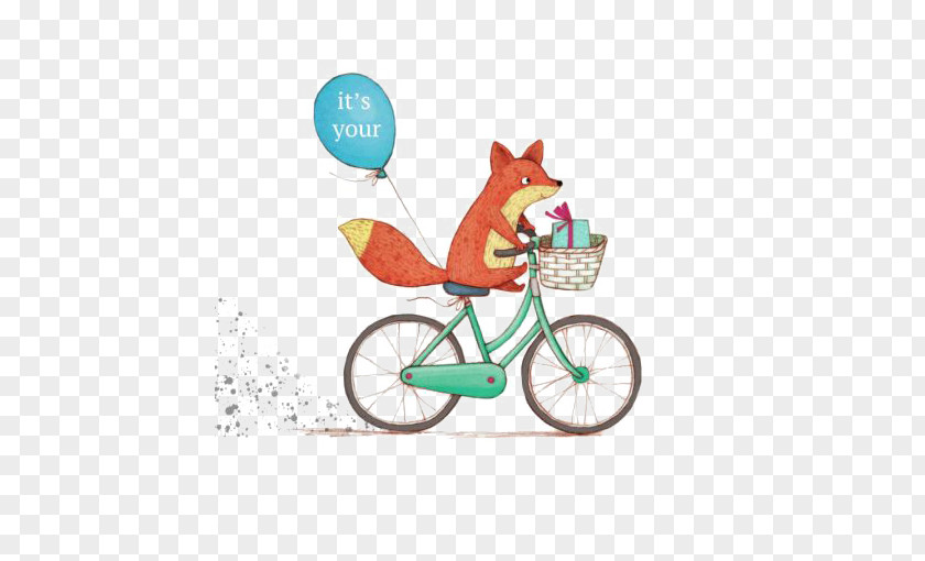 Cartoon Fox Illustration PNG