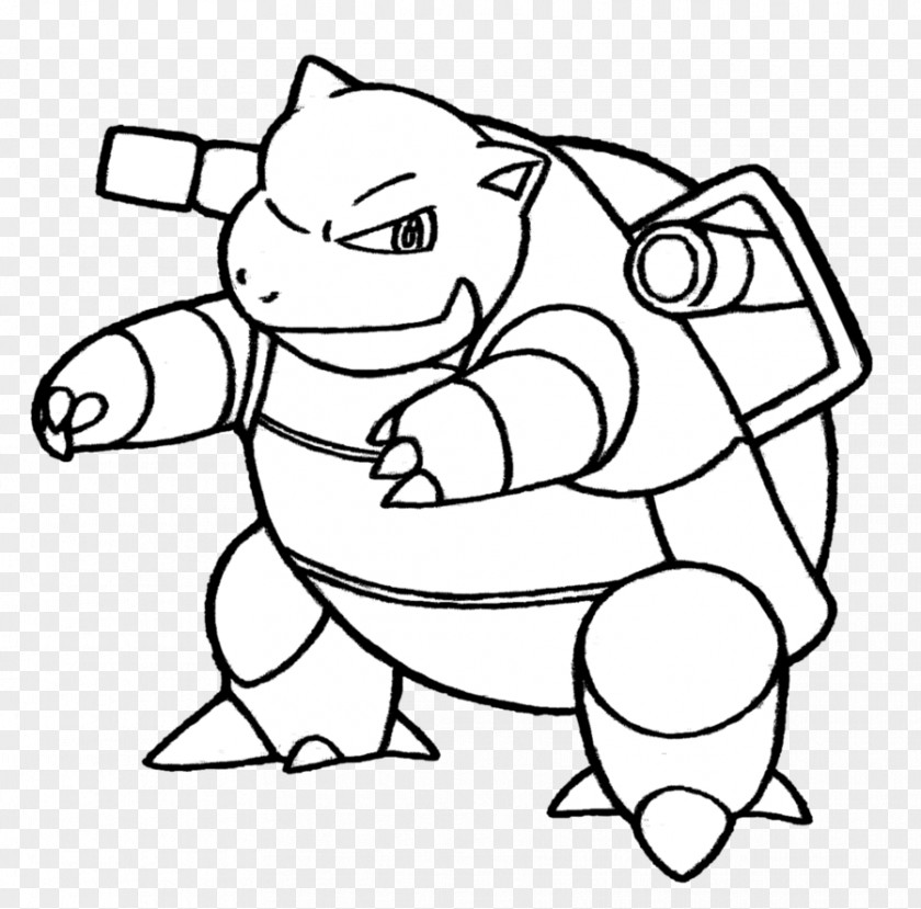 Colour Blast Pokémon Black 2 And White Blastoise Pokemon & Drawing Line Art PNG