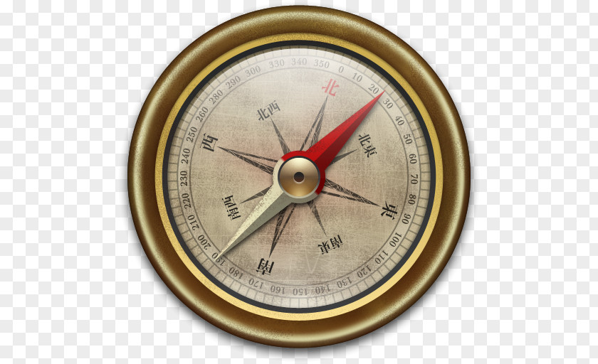 Compass Vintage Measuring Instrument Tool Hardware Wall Clock PNG