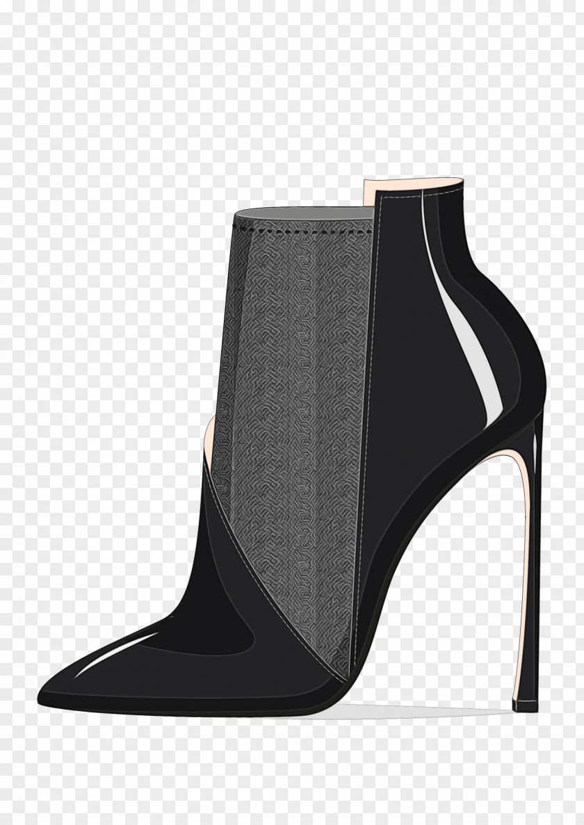 Shoe Suede Black M PNG