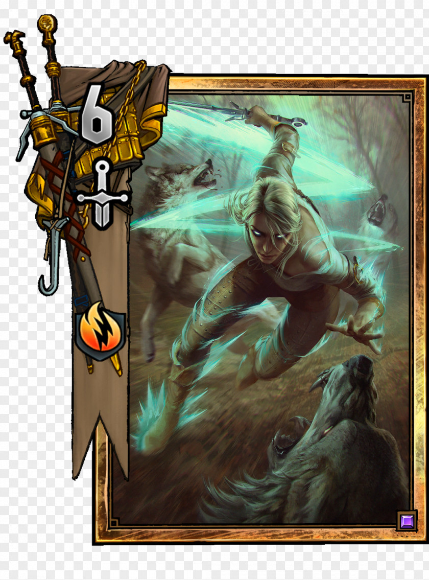 The Witcher Gwent: Card Game 3: Wild Hunt Geralt Of Rivia Art Ciri PNG