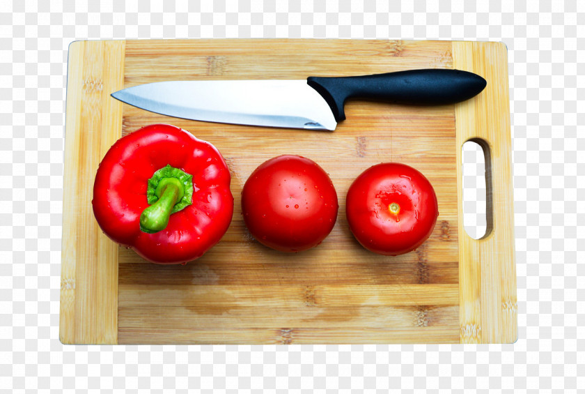 Tomato Knife Cutting Board Kitchen PNG