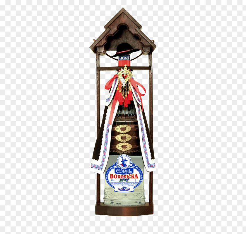 Traditional Costume Slivovitz Liquor Borovička Vodka Bottle PNG