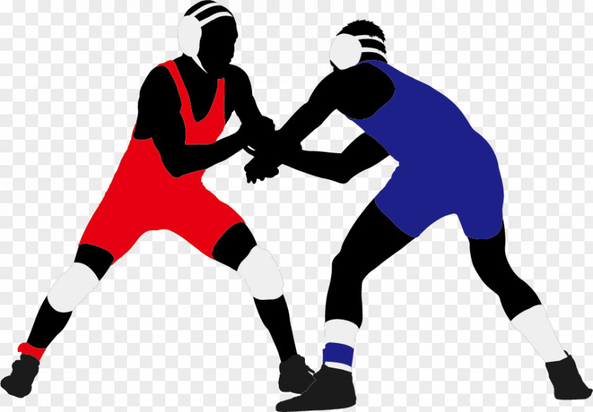 Wrestling Silhouette Illustration PNG