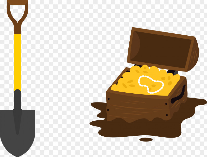 Mining Shovel Gold PNG