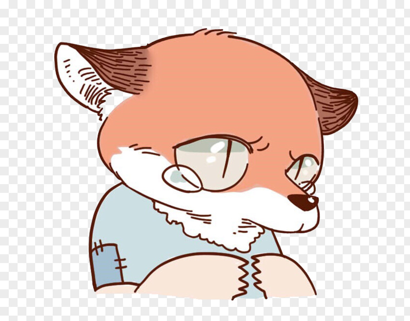 Sad Fox Whiskers Kitten Comics Illustration PNG