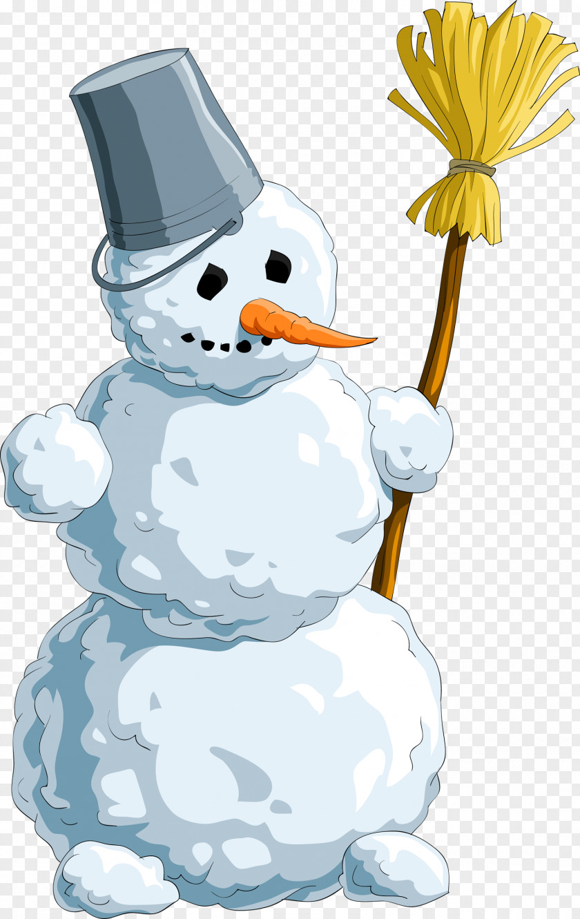 Snowman Broom Clip Art PNG