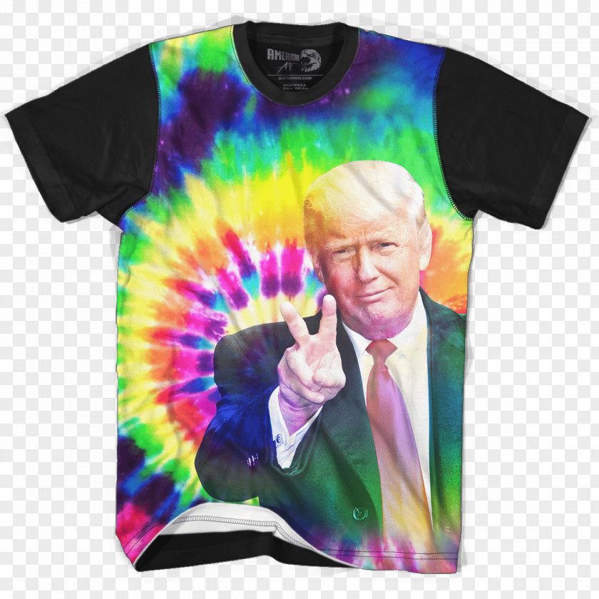 T-shirt Donald Trump Tie-dye United States PNG