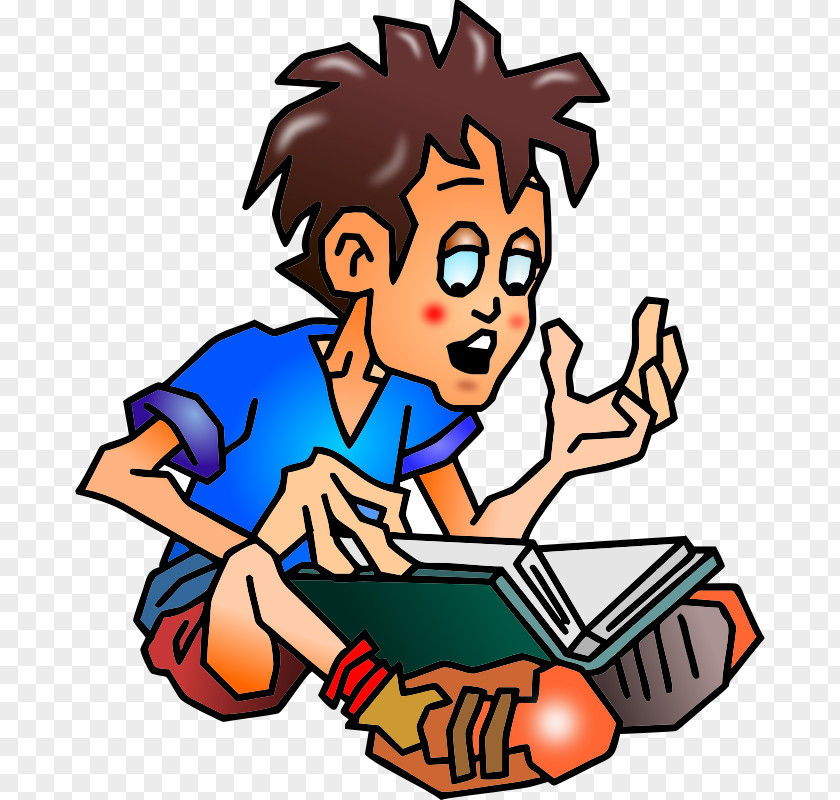Cartoon Pictures Of People Reading Student Clip Art PNG