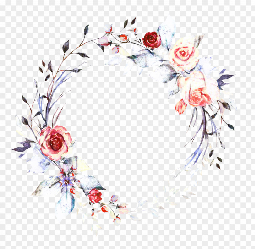 Holly Ornament Watercolor Flower Wreath PNG