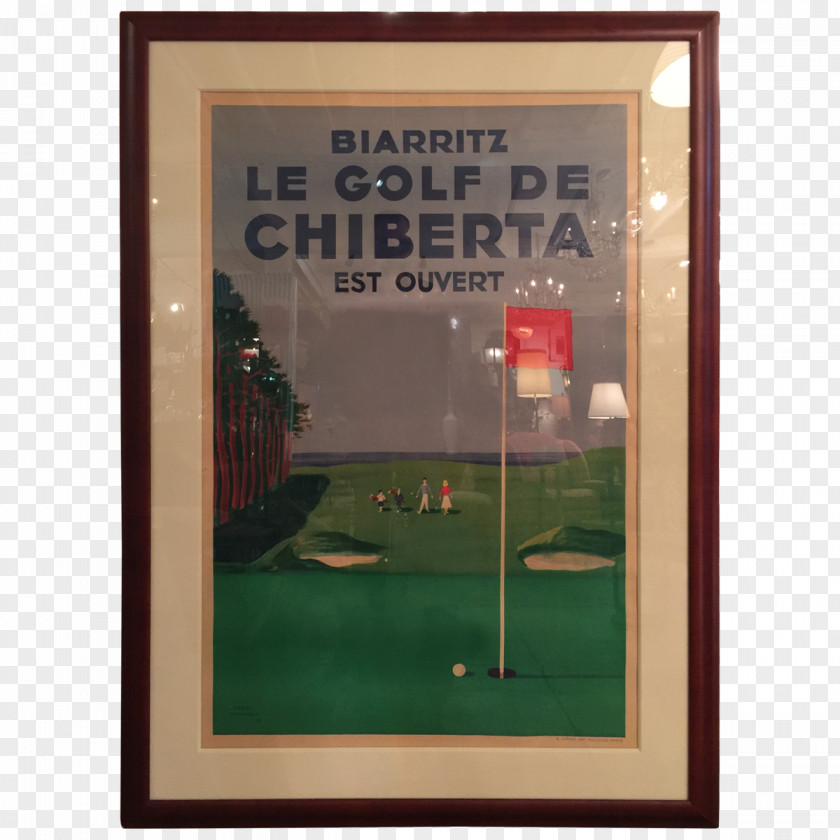 Old Poster Artist Biarritz NAS Golf Chiberta PNG