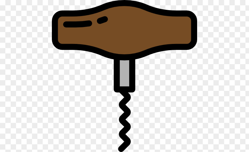 A Gray Wine Opener Red Corkscrew Icon PNG