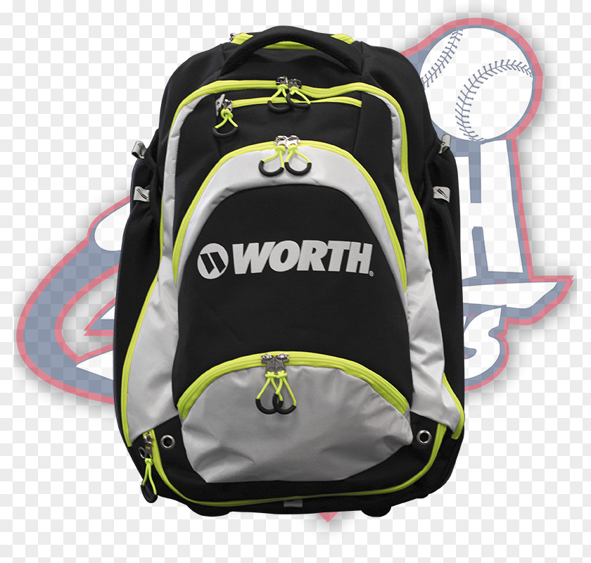 Green Backpack On Rollers Baseball Bats Bag Softball PNG