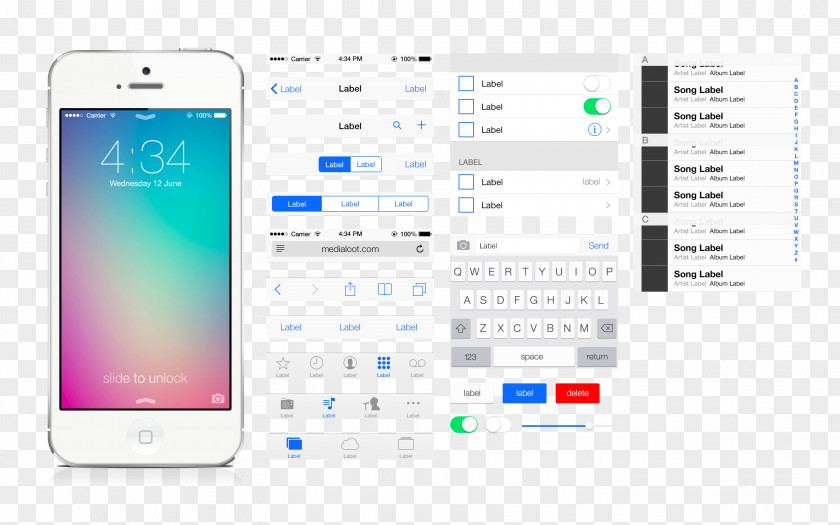 Interface User IOS 7 Application Software PNG