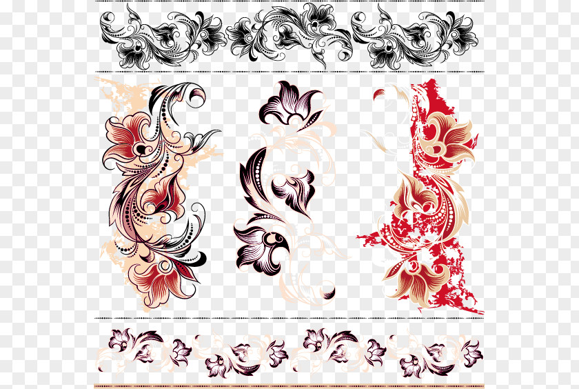 Vintage Floral Design Material Visual Arts Flower Illustration PNG