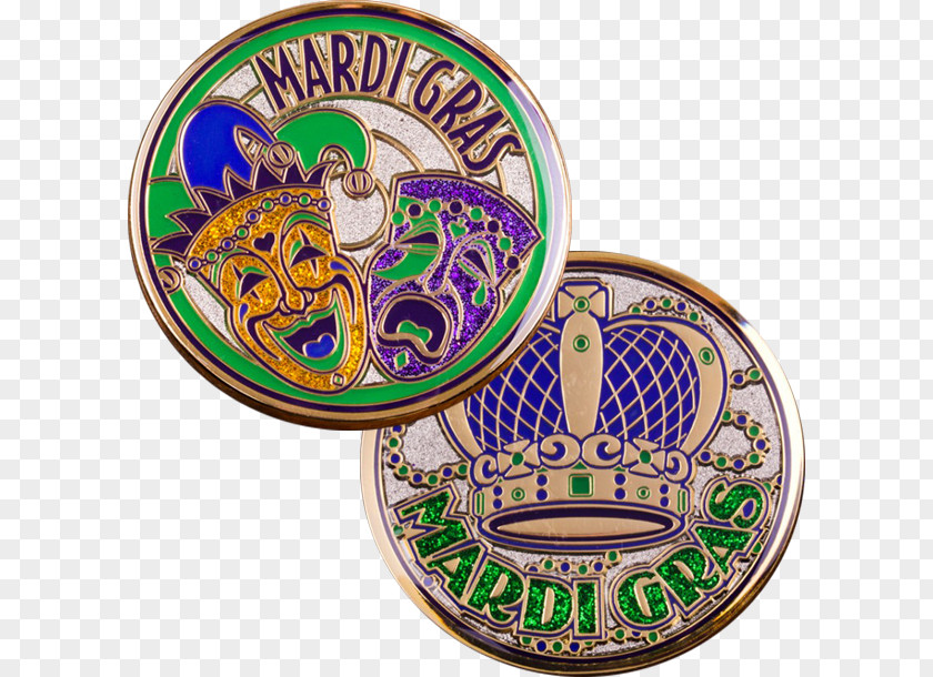 Mardi Gras New Orleans Challenge Coin Doubloon PNG