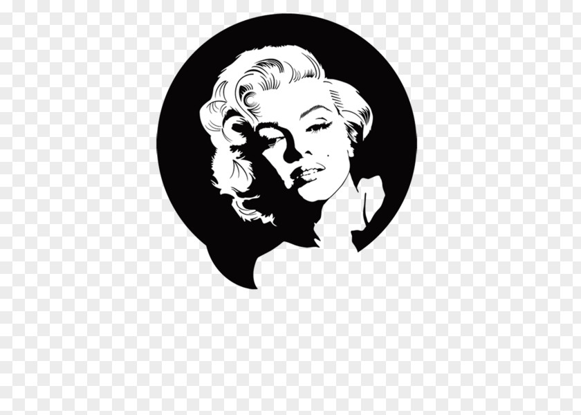 Marilyn Monroe Poster Black And White Art PNG
