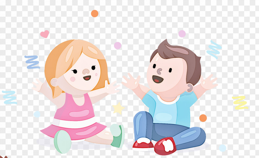 Play Happy Cartoon Child Sharing Toddler PNG