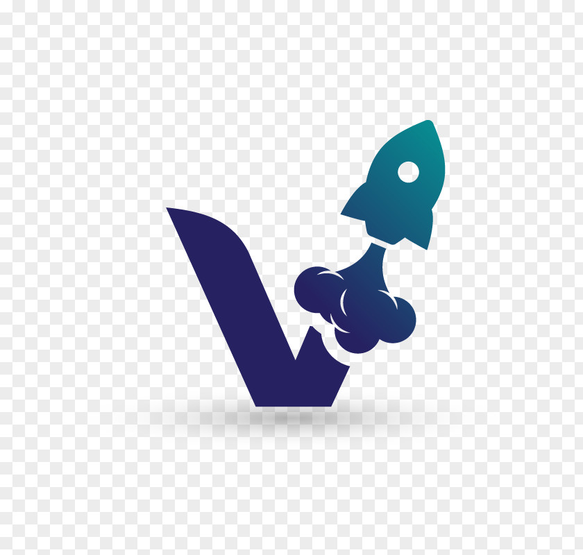 Vector Letter V Logo Rocket Download Icon PNG