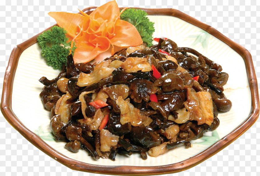 Hazel Mushroom Fried Pork Shanghai Cuisine American Chinese Vegetarian Tsukudani PNG
