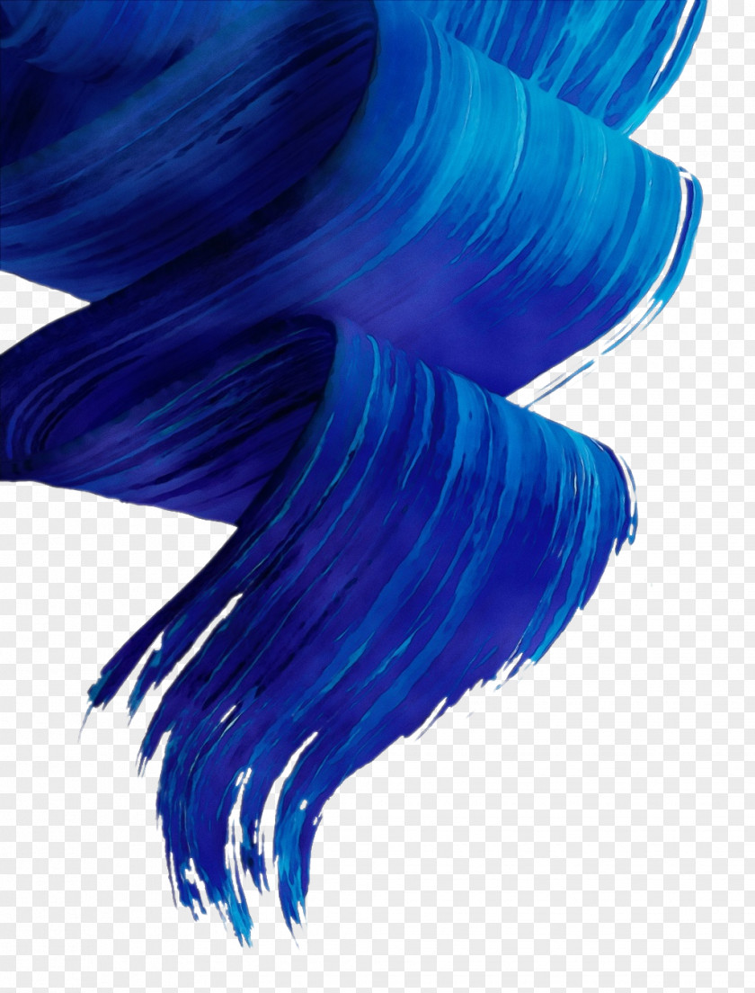 Ink Pen Creative Work Blue Watercolor Painting PNG