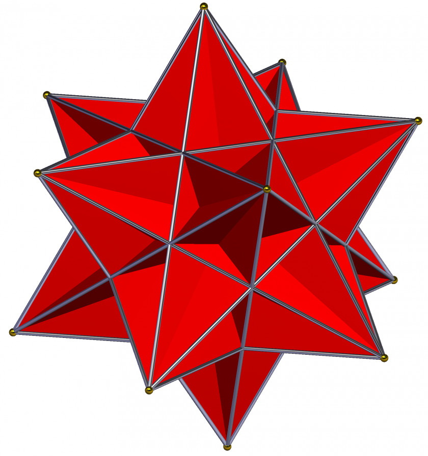 Kepler Triangle Great Icosahedron Regular Stellated Dodecahedron Polyhedron PNG