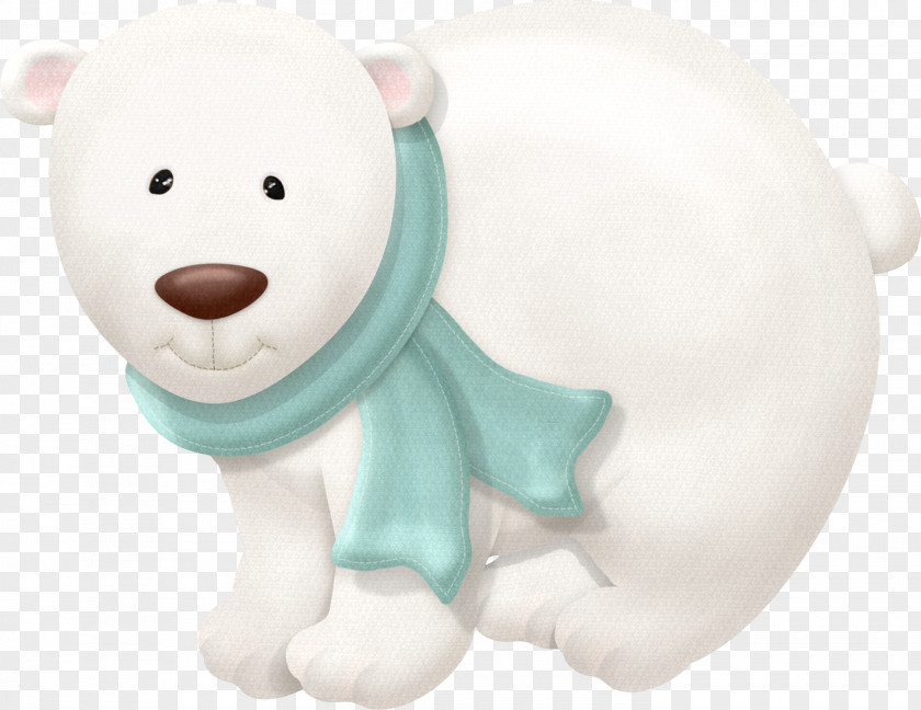 White Beautiful Polar Bear Clip Art PNG