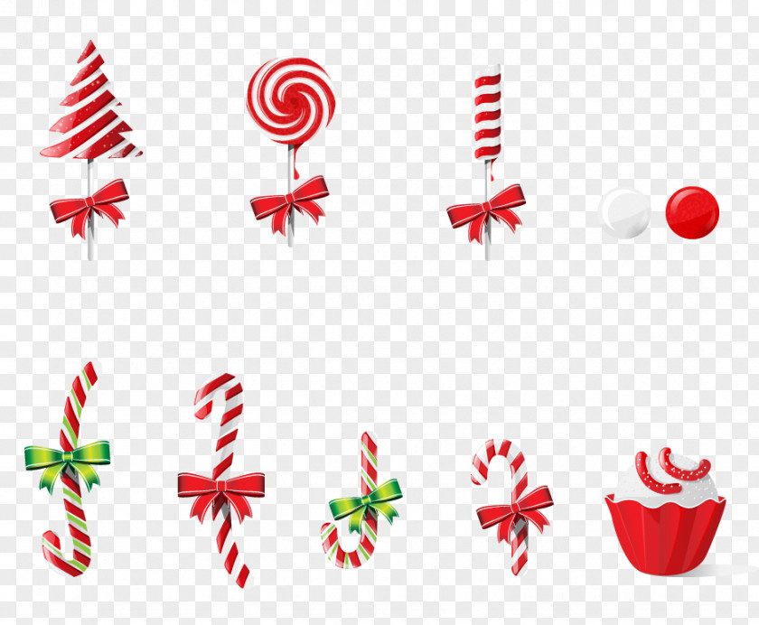 Christmas Candy Shape Lollipop Poster PNG