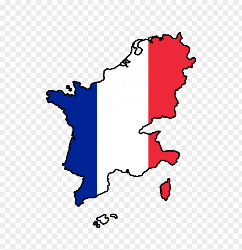 France Flag Of World Map PNG
