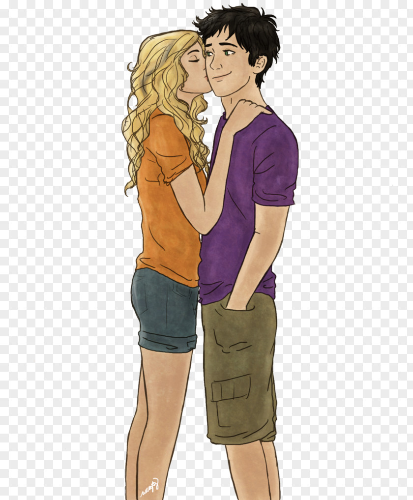 Kiss Annabeth Chase Percy Jackson & The Olympians Fan Art Heroes Of Olympus PNG