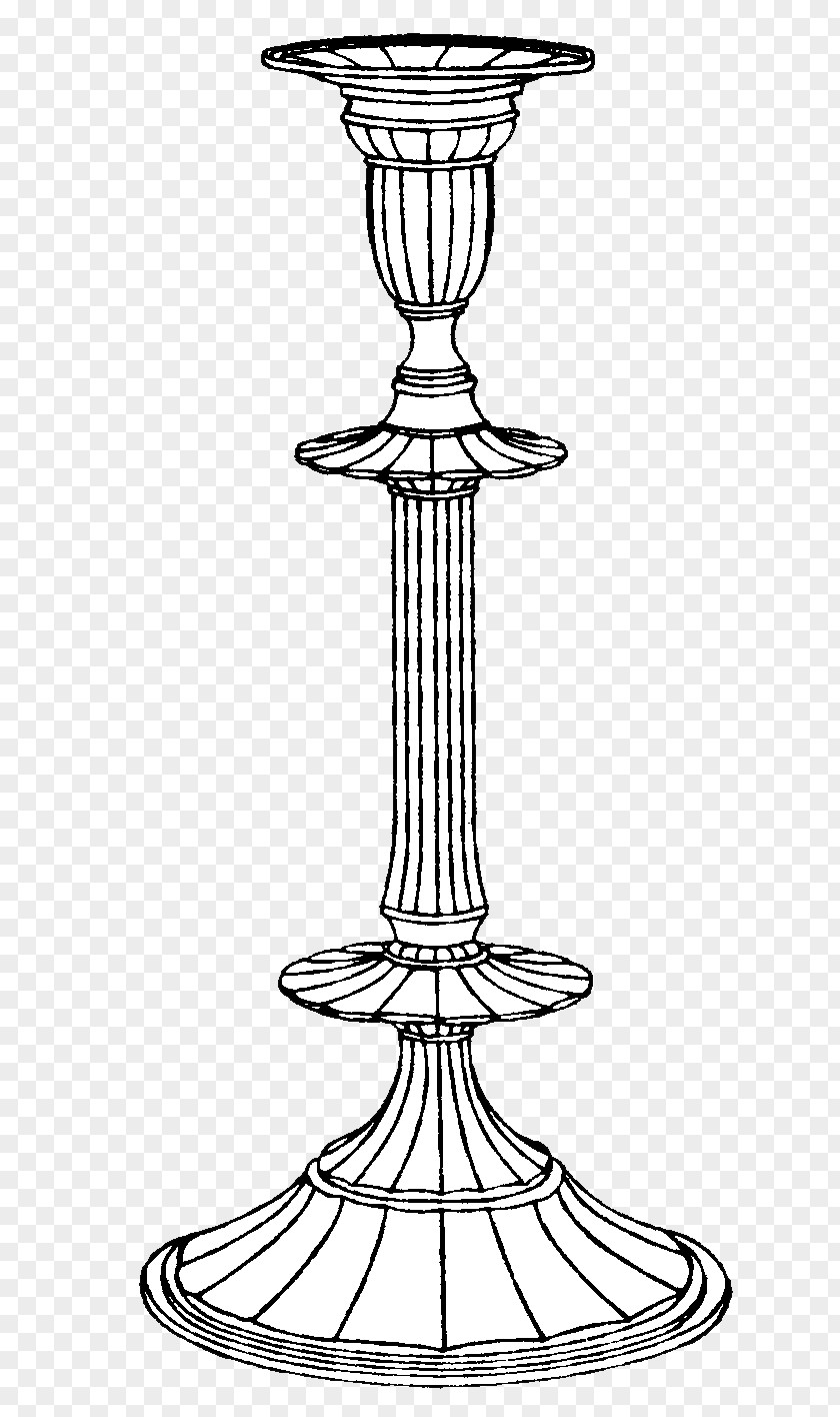 Candle Line Art White Candlestick Plant PNG
