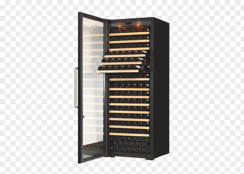 Against White Wine Cooler Racks Storage Of Refrigerator PNG