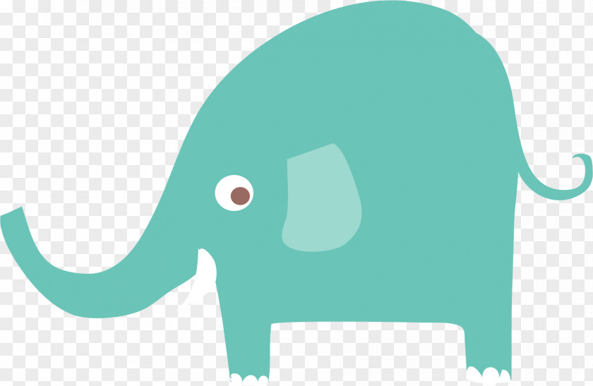 Blue Green Elephant Indian Clip Art PNG