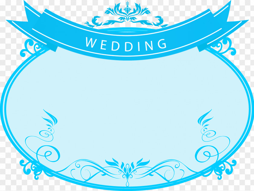 Blue Pattern Wedding Logo Download Clip Art PNG