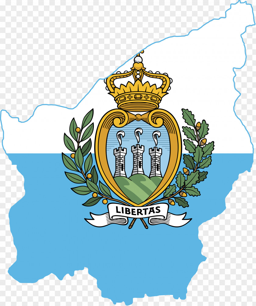 Crea Flag Of San Marino Map PNG