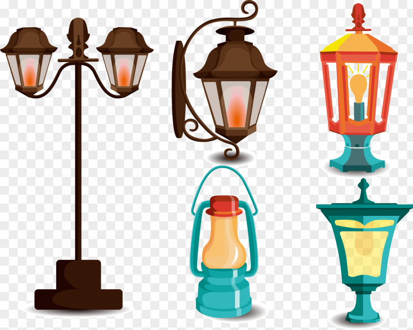 Various Styles Lamp Vector Light Download PNG