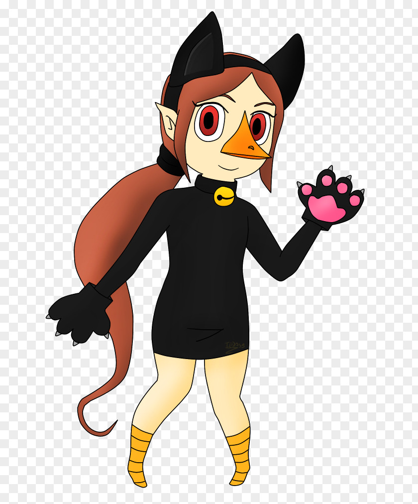 Black Cat Costume Halloween Mascot PNG